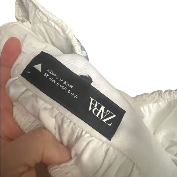 Zara combination gingham dress Blue - Picture 7 of 8